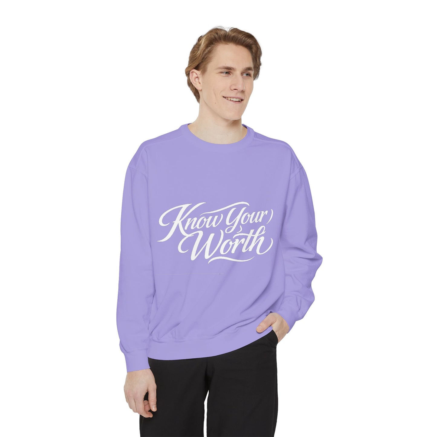 Know Your Worth Dyed Sweatshirt