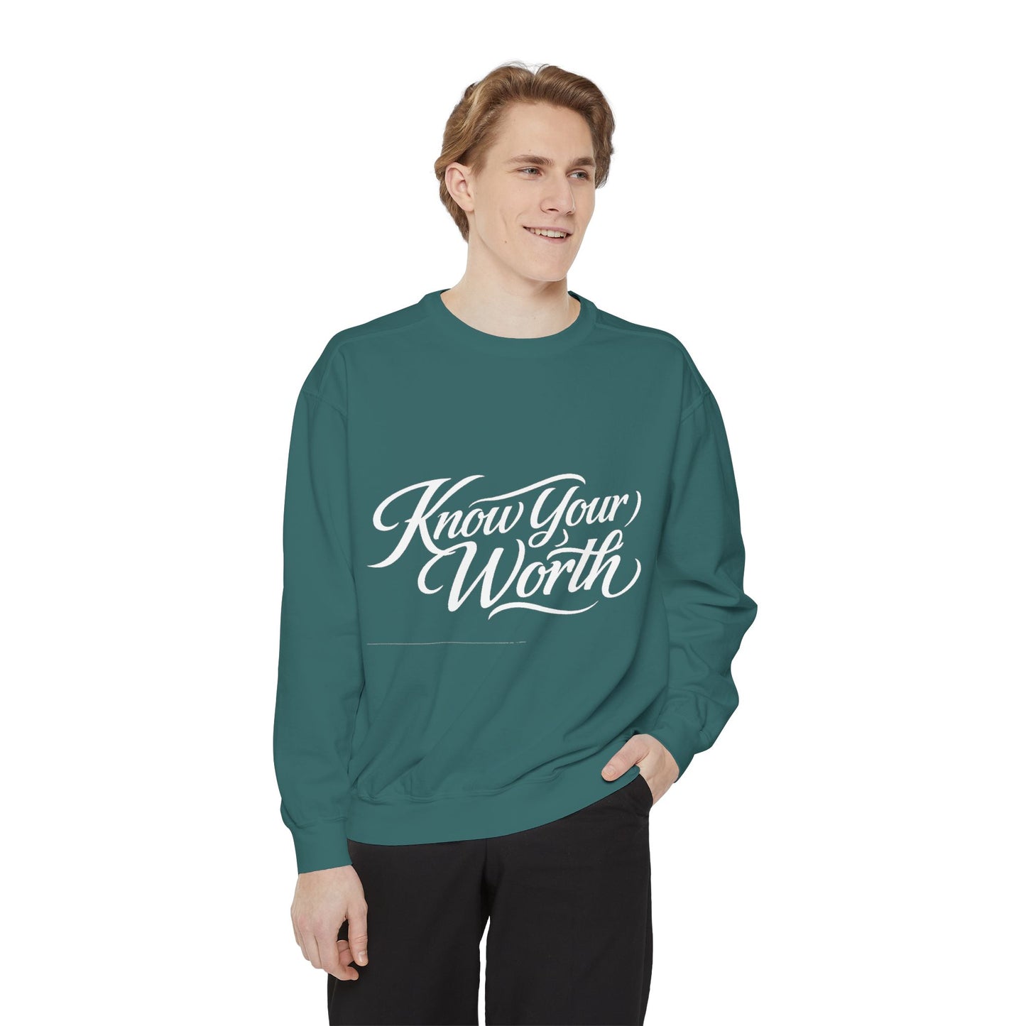 Know Your Worth Dyed Sweatshirt
