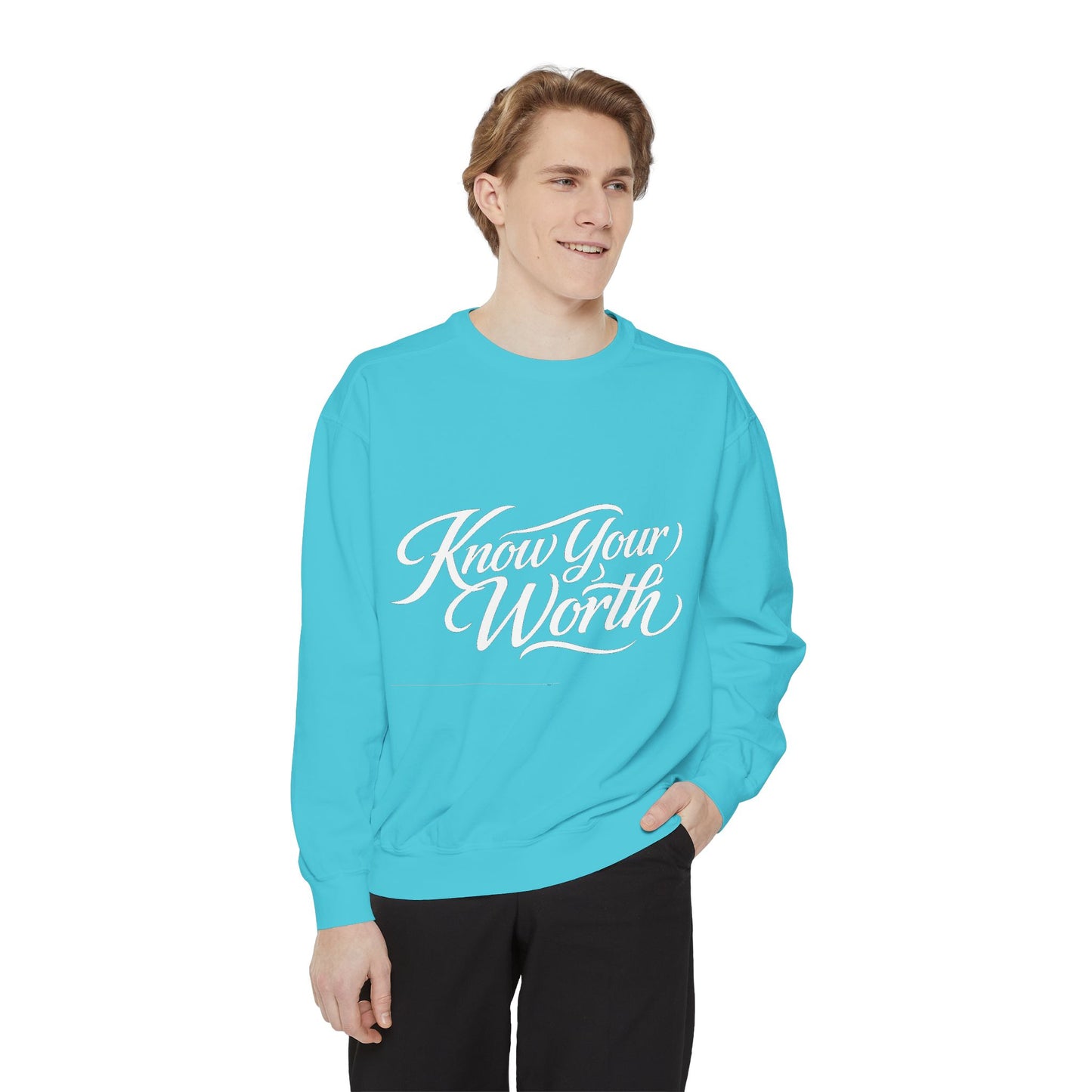 Know Your Worth Dyed Sweatshirt