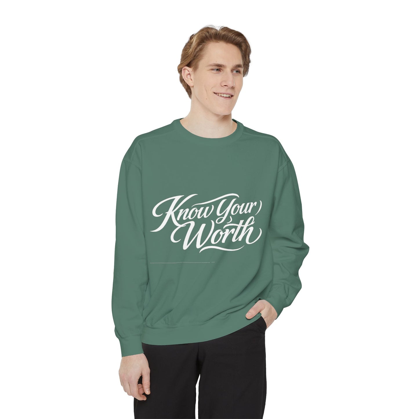 Know Your Worth Dyed Sweatshirt