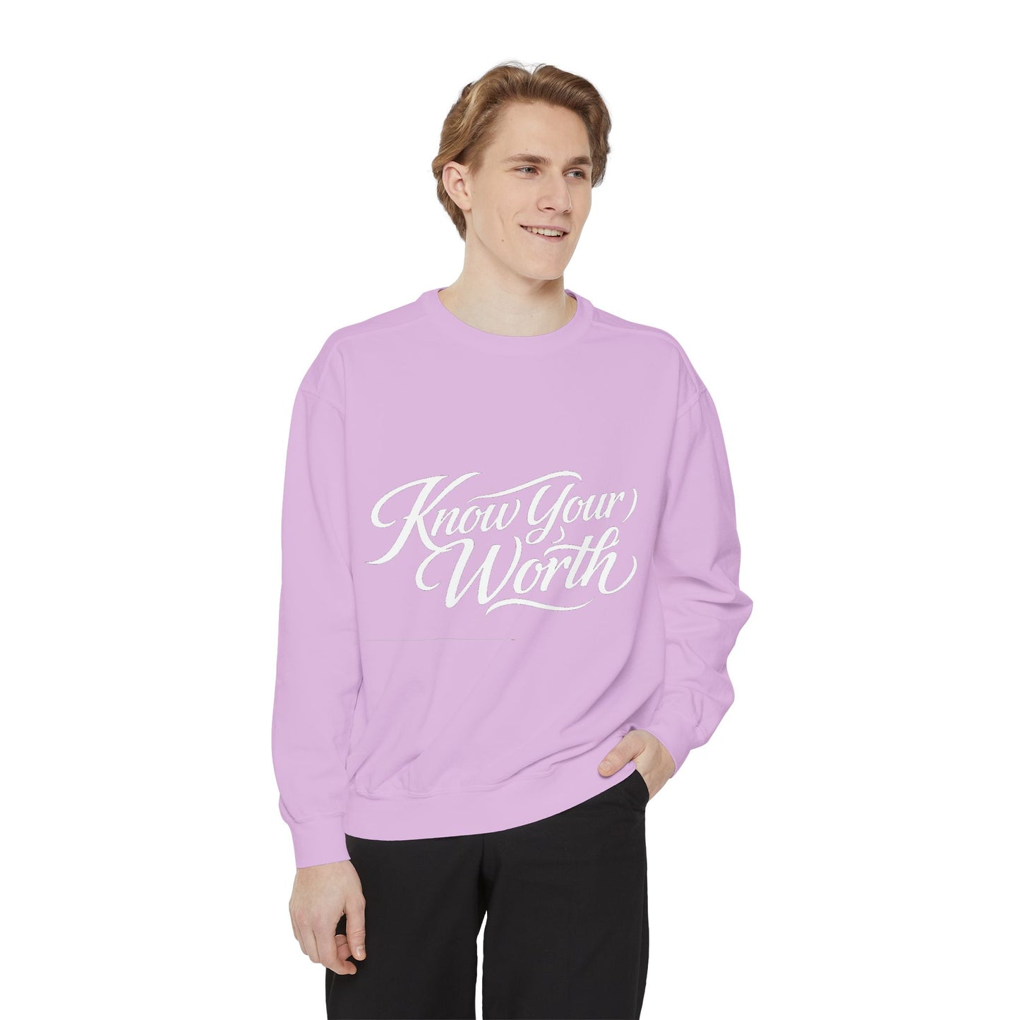 Know Your Worth Dyed Sweatshirt