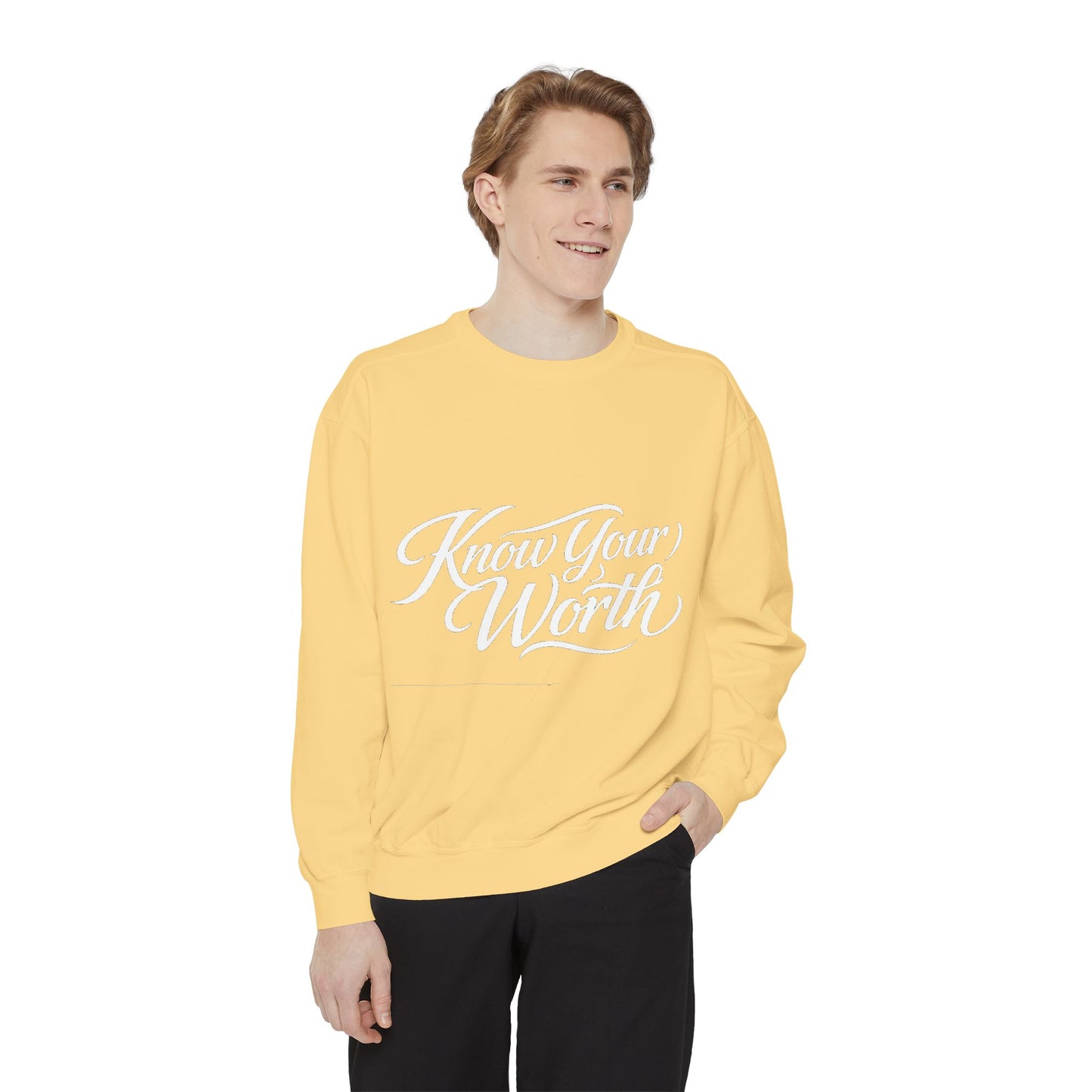 Know Your Worth Dyed Sweatshirt
