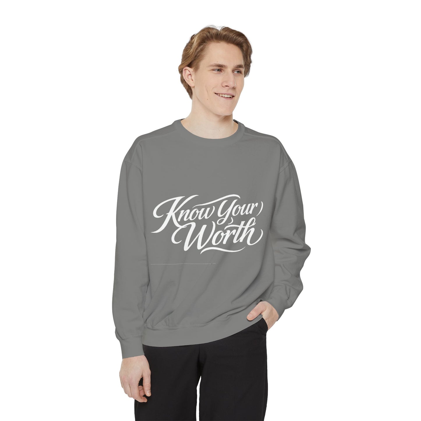 Know Your Worth Dyed Sweatshirt